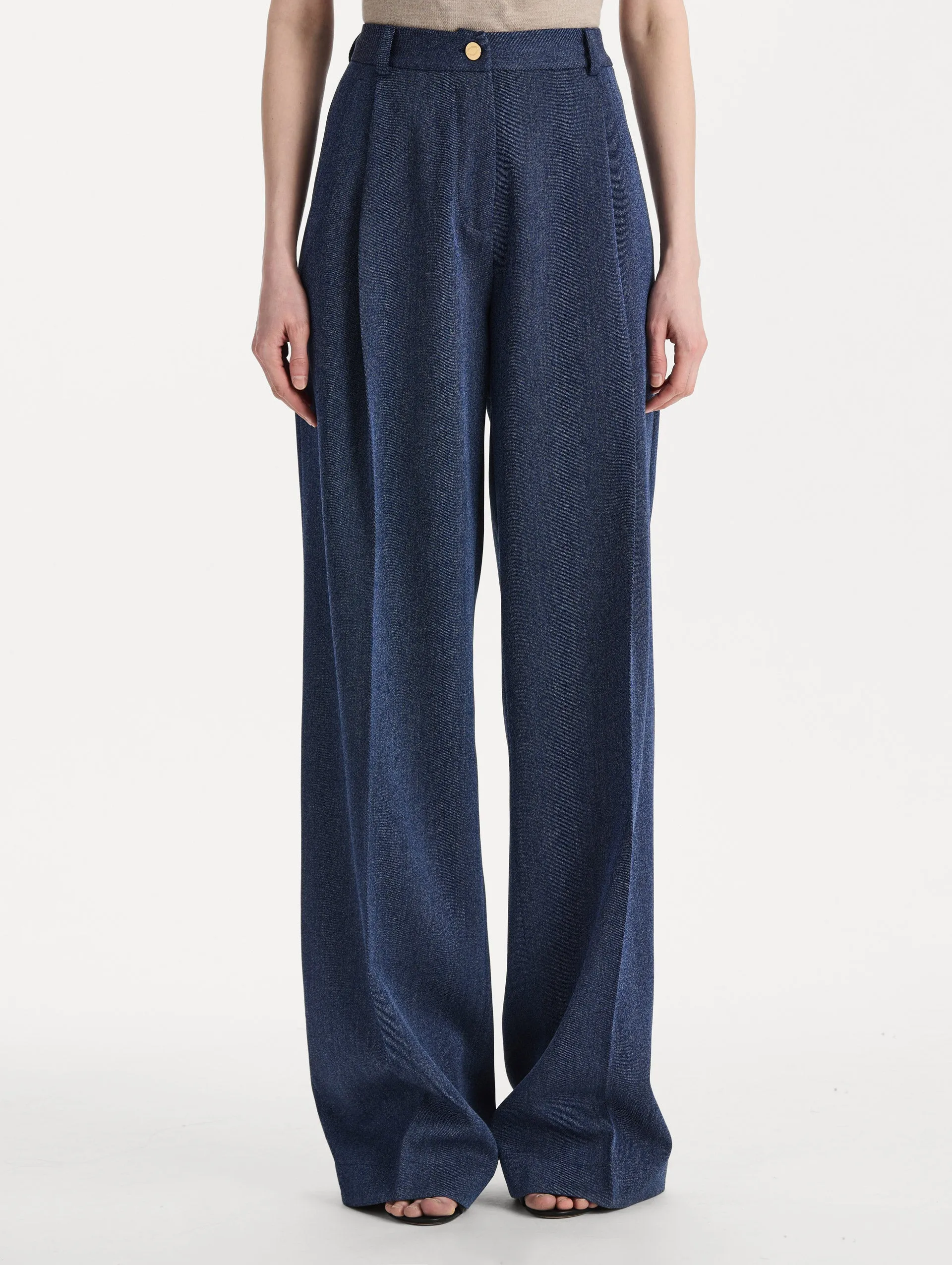 Wool Wide-Leg Pant sold by Oscar de la Renta product image thumbnail 3