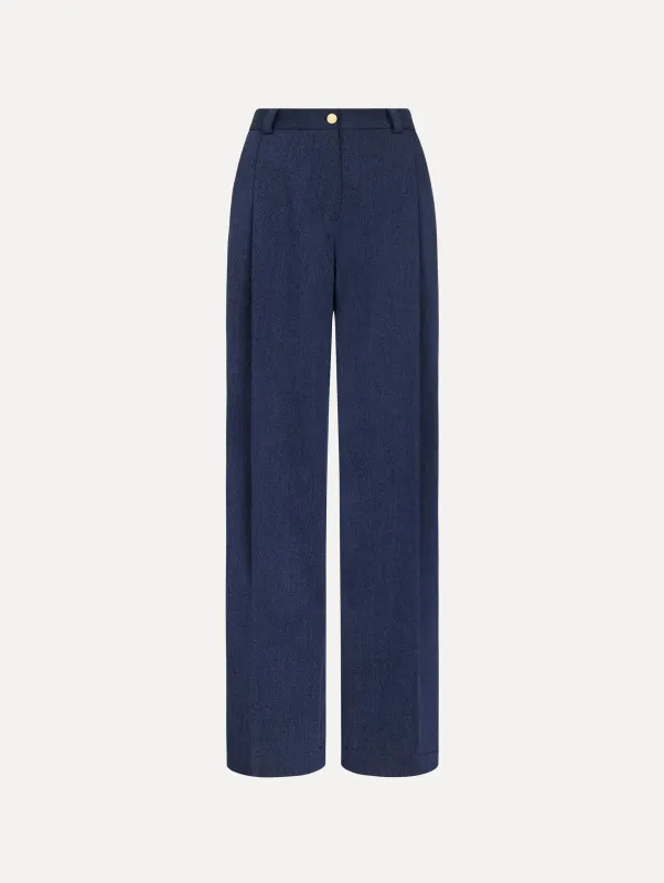 Wool Wide-Leg Pant made by Oscar de la Renta