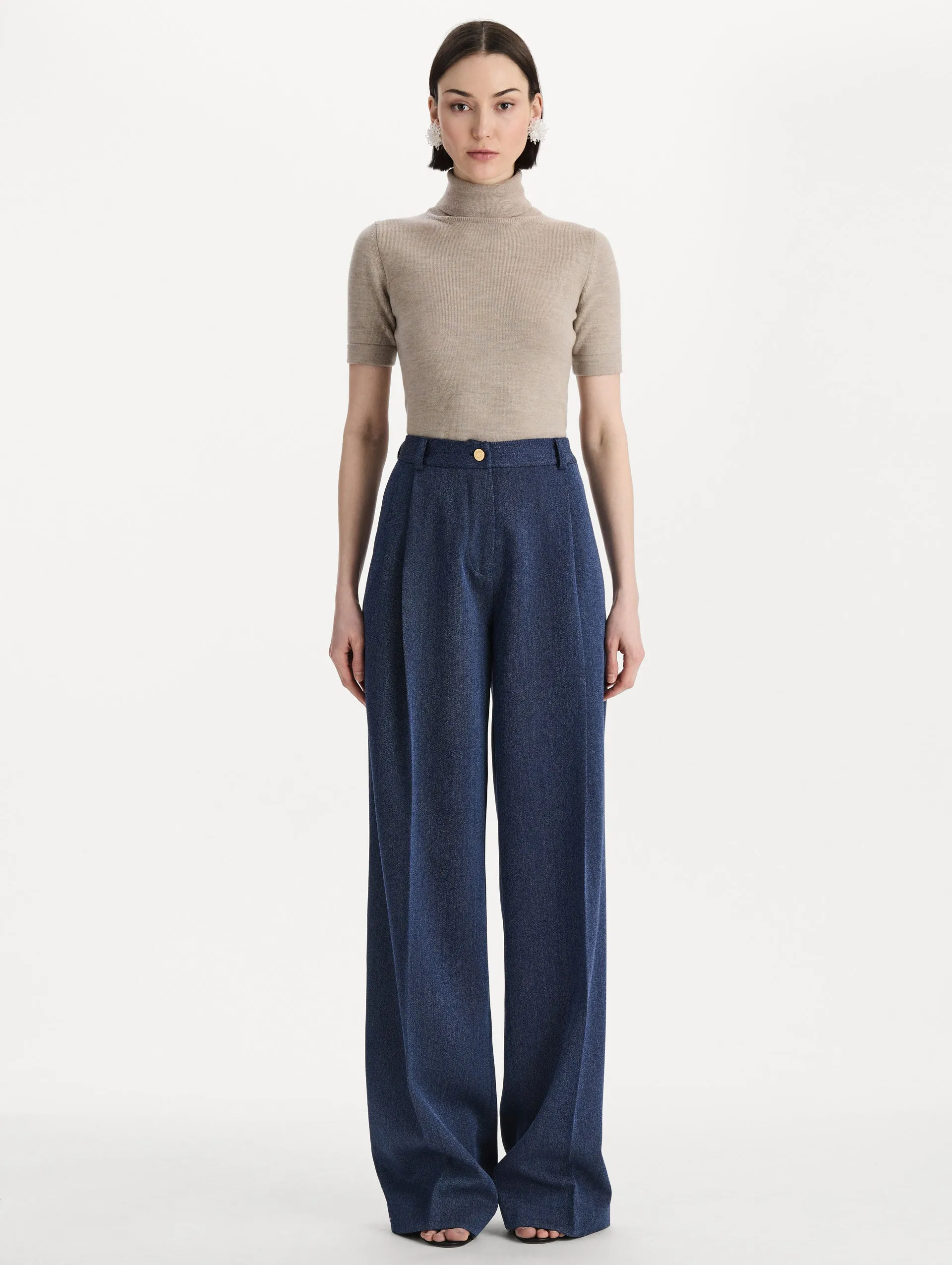 Wool Wide-Leg Pant sold by Oscar de la Renta product image thumbnail 2