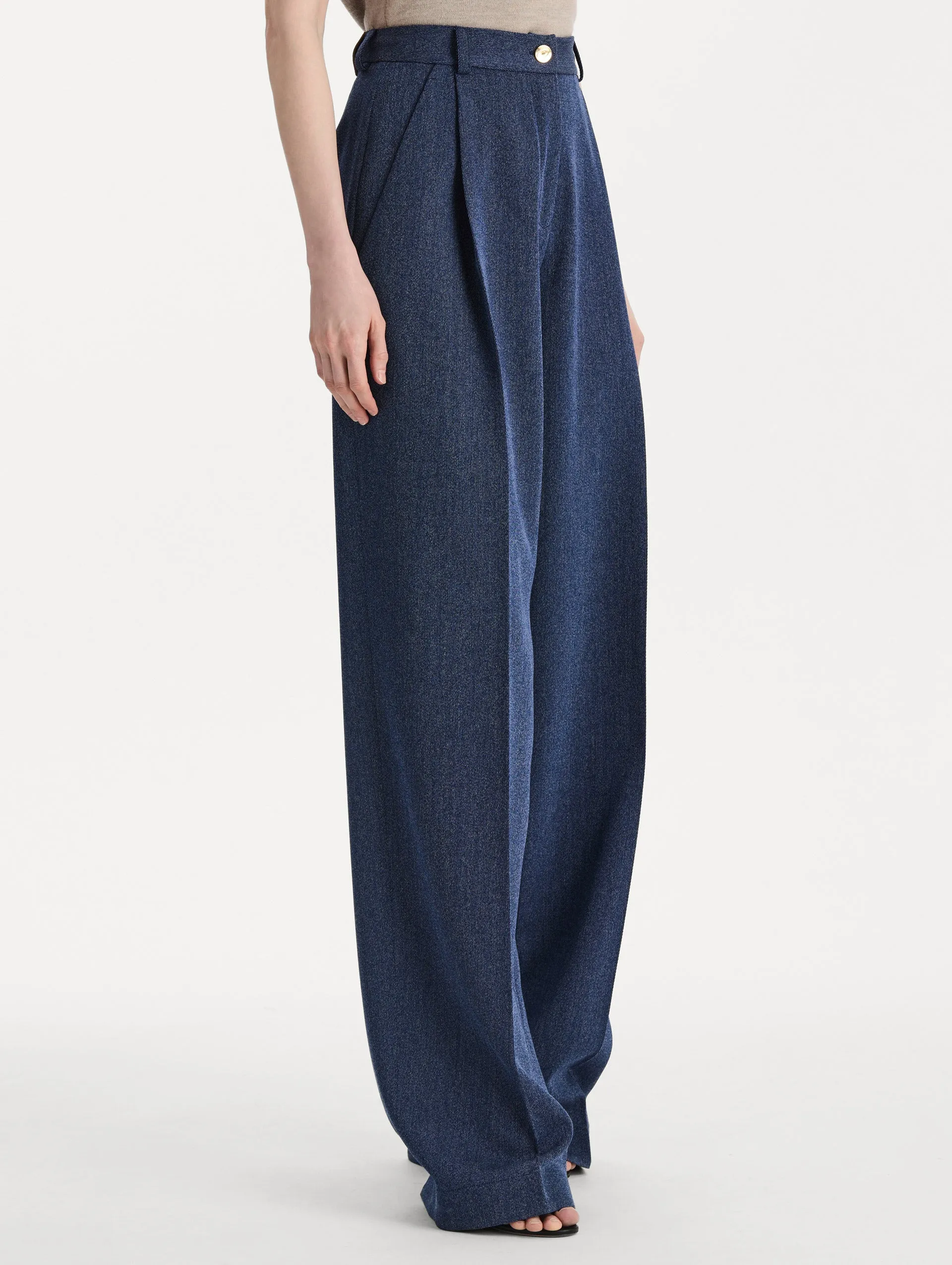 Wool Wide-Leg Pant sold by Oscar de la Renta product image thumbnail 5
