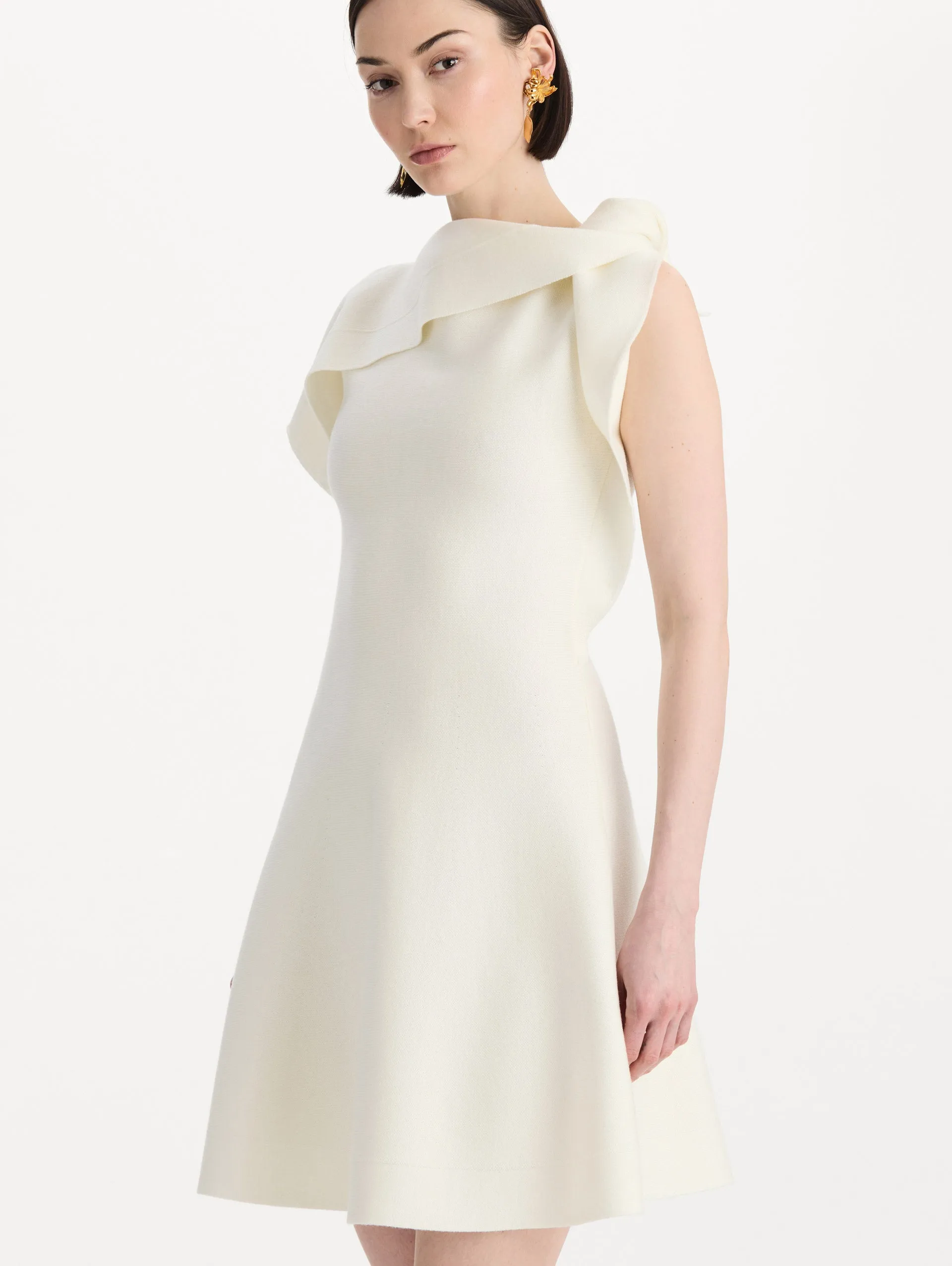 Drape-Detailed Knit Dress sold by Oscar de la Renta product image thumbnail 5