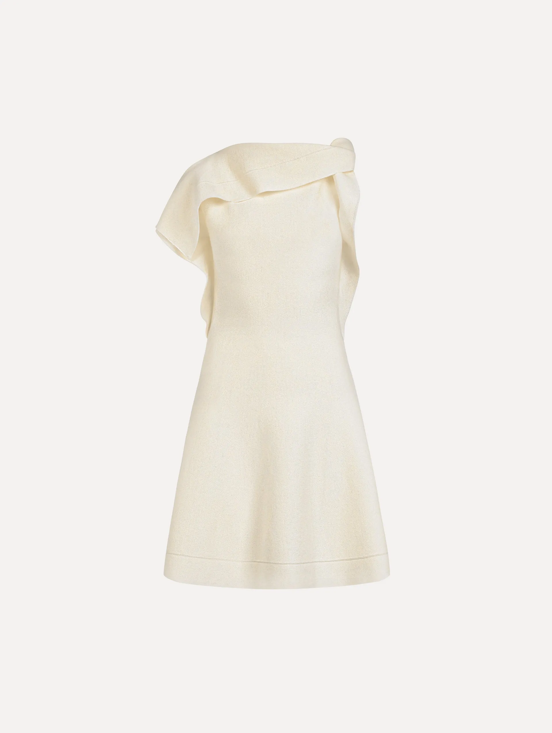 Drape-Detailed Knit Dress sold by Oscar de la Renta
