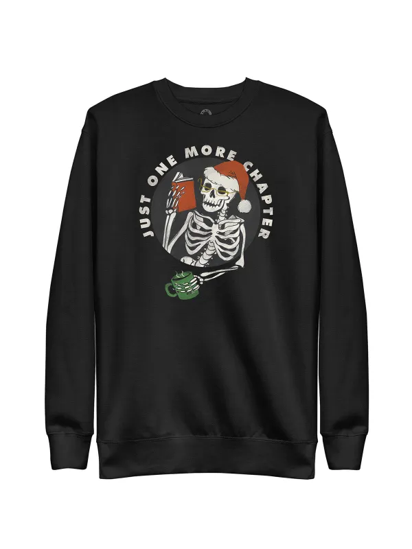 Just One More Chapter Holiday unisex sweatshirt (Print Shop) made by Out of Print