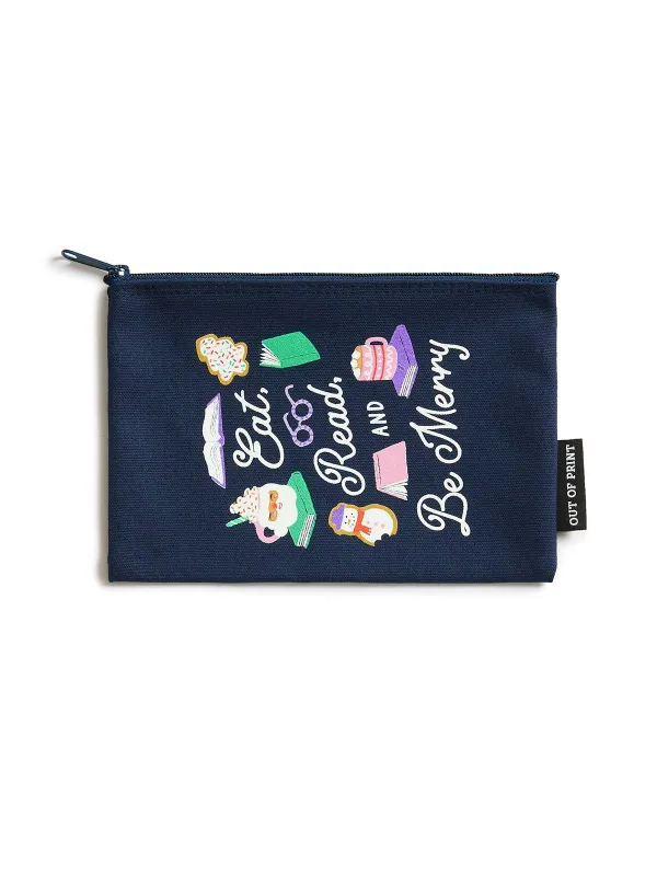 Eat, Read, & Be Merry pouch sold by Out of Print