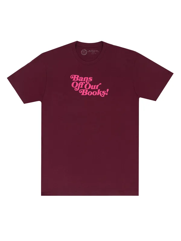 Bans Off Our Books Unisex T-Shirt (Red) sold by Out of Print