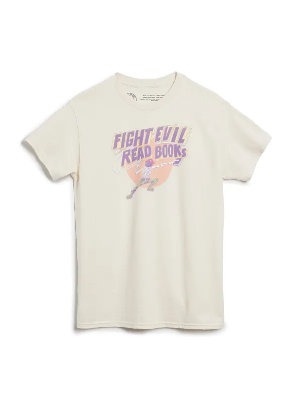 Fight Evil, Read Books Unisex T-Shirt (2025) sold by Out of Print