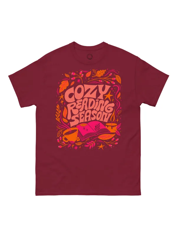 Cozy Reading Season Unisex T-Shirt made by Out of Print