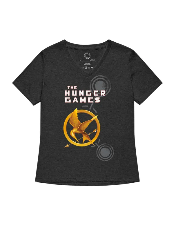 The Hunger Games Women's V-Neck T-Shirt (Print Shop) sold by Out of Print