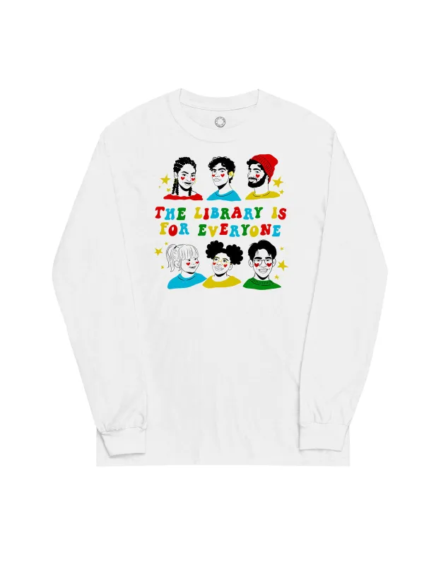 Mychal Threets: The Library is for Everyone Unisex Long Sleeve sold by Out of Print