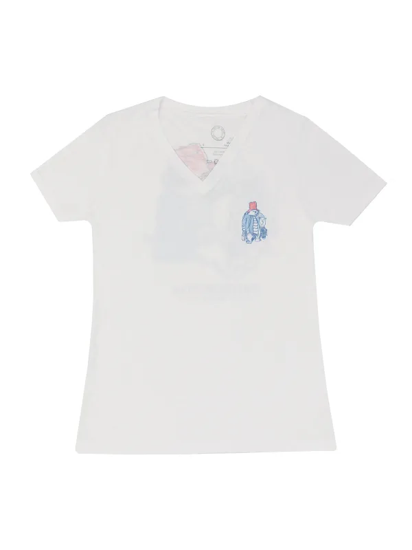 Paddington Bear Storytime women's v-neck t-shirt (Print Shop) made by Out of Print