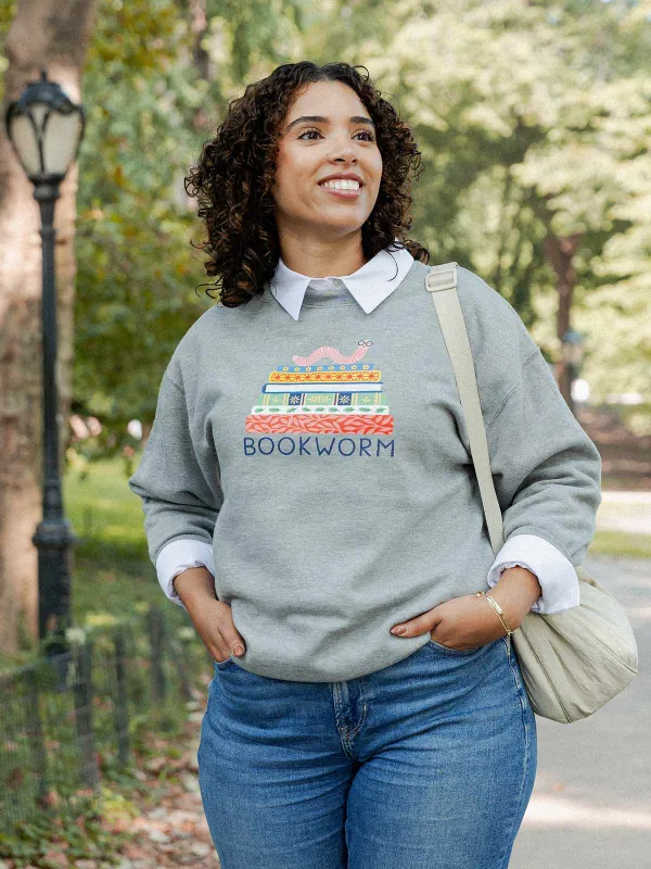 Bookworm Unisex Sweatshirt (Print Shop) sold by Out of Print