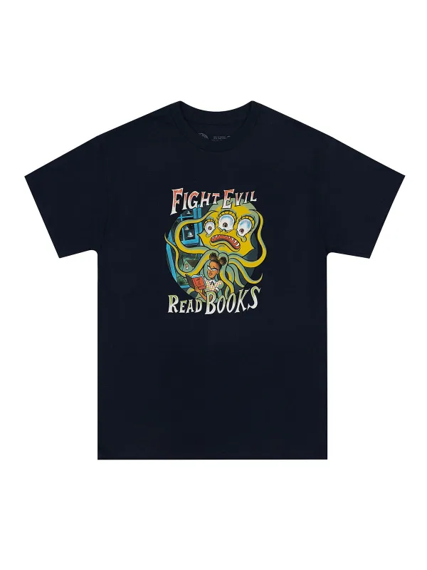 Fight Evil, Read Books Unisex T-Shirt (2024) sold by Out of Print