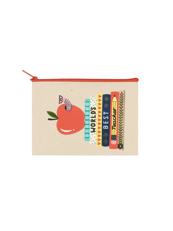 World's Best Teacher pouch sold by Out of Print