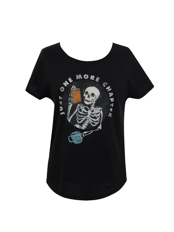 Just One More Chapter women's relaxed fit t-shirt made by Out of Print