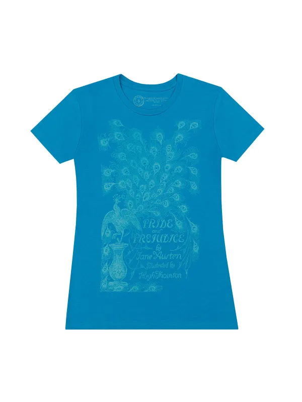 Pride and Prejudice women's crew t-shirt (Teal) made by Out of Print