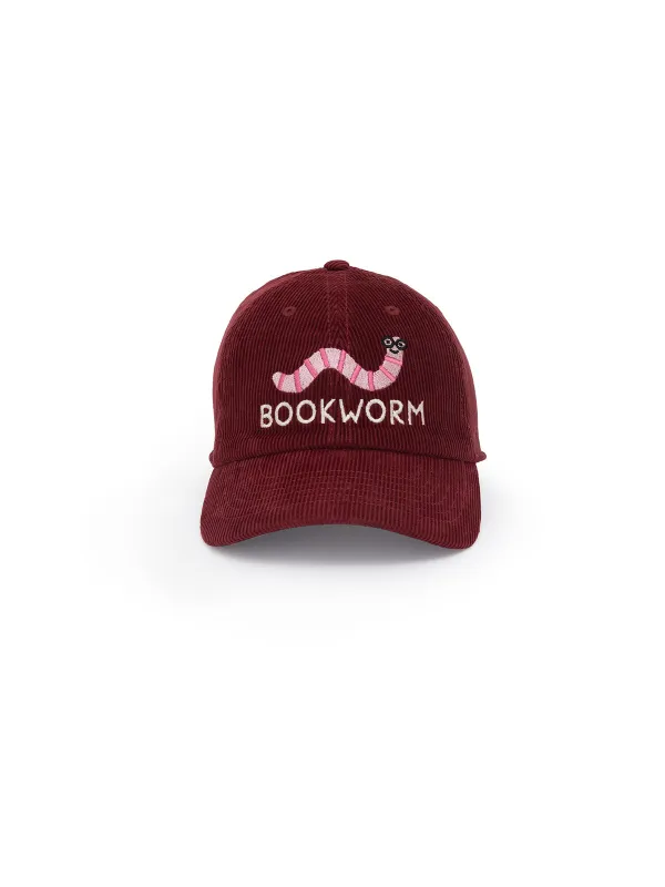 Bookworm cap made by Out of Print