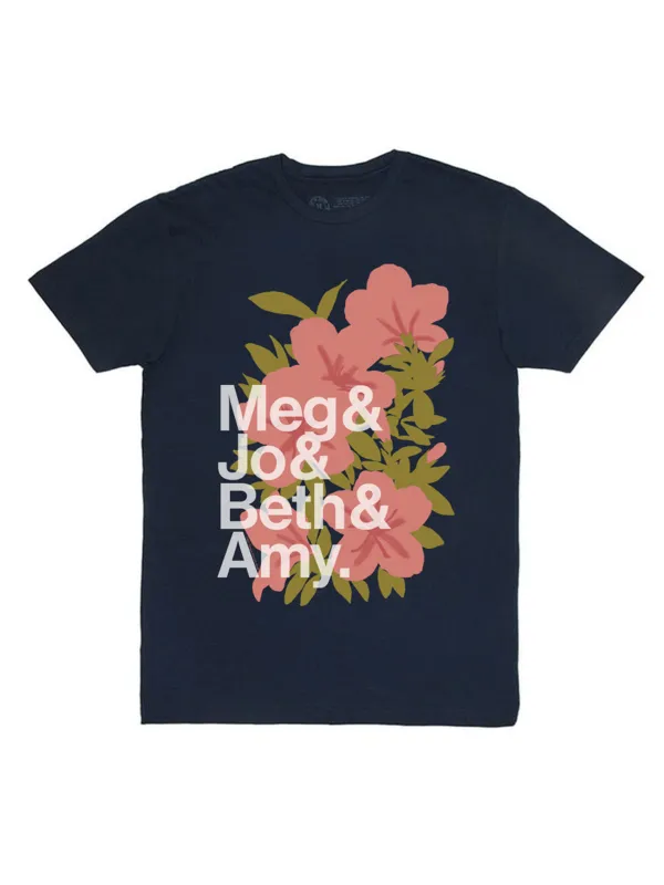 Little Women Character Names Unisex T-Shirt (Print Shop) sold by Out of Print
