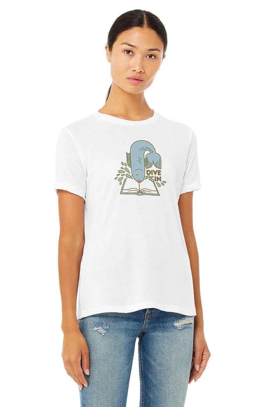 Dive In – women's crew t-shirt (Print Shop) sold by Out of Print product image thumbnail 2