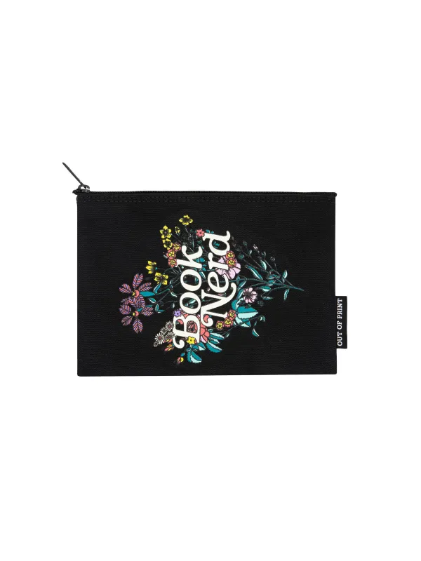 Book Nerd Floral pouch sold by Out of Print