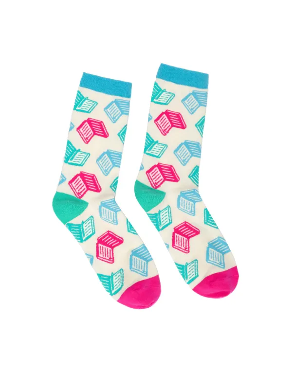 Books, Books, Books socks sold by Out of Print