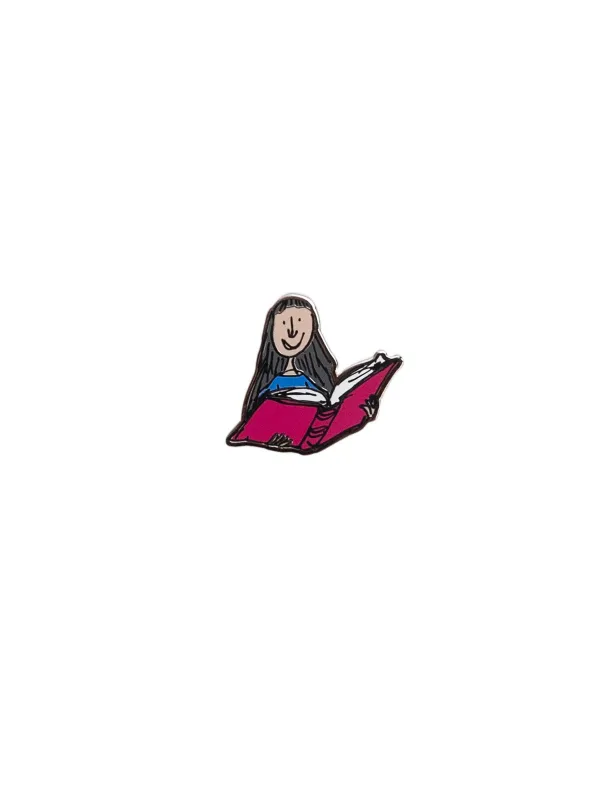 Matilda enamel pin sold by Out of Print