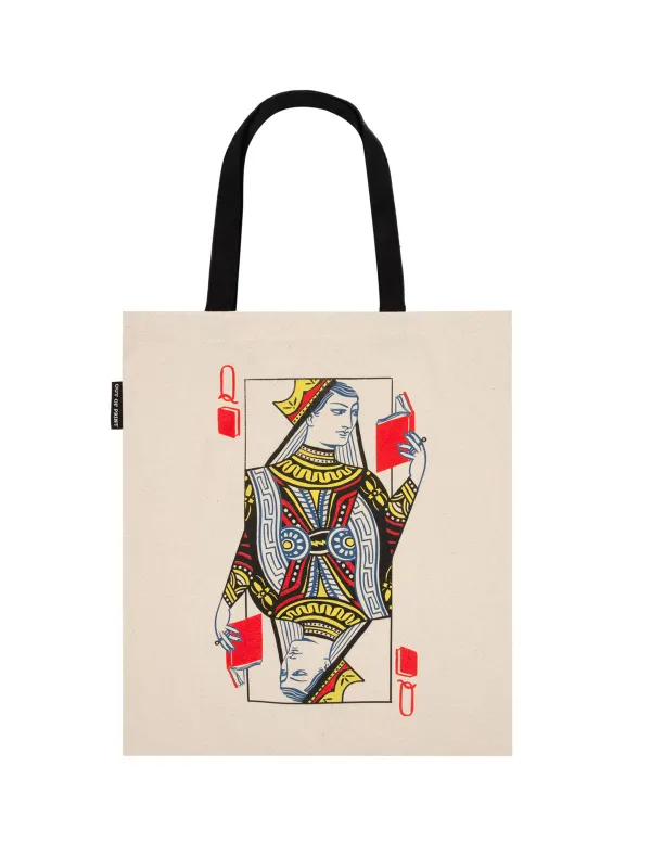 Queen of Books tote bag sold by Out of Print