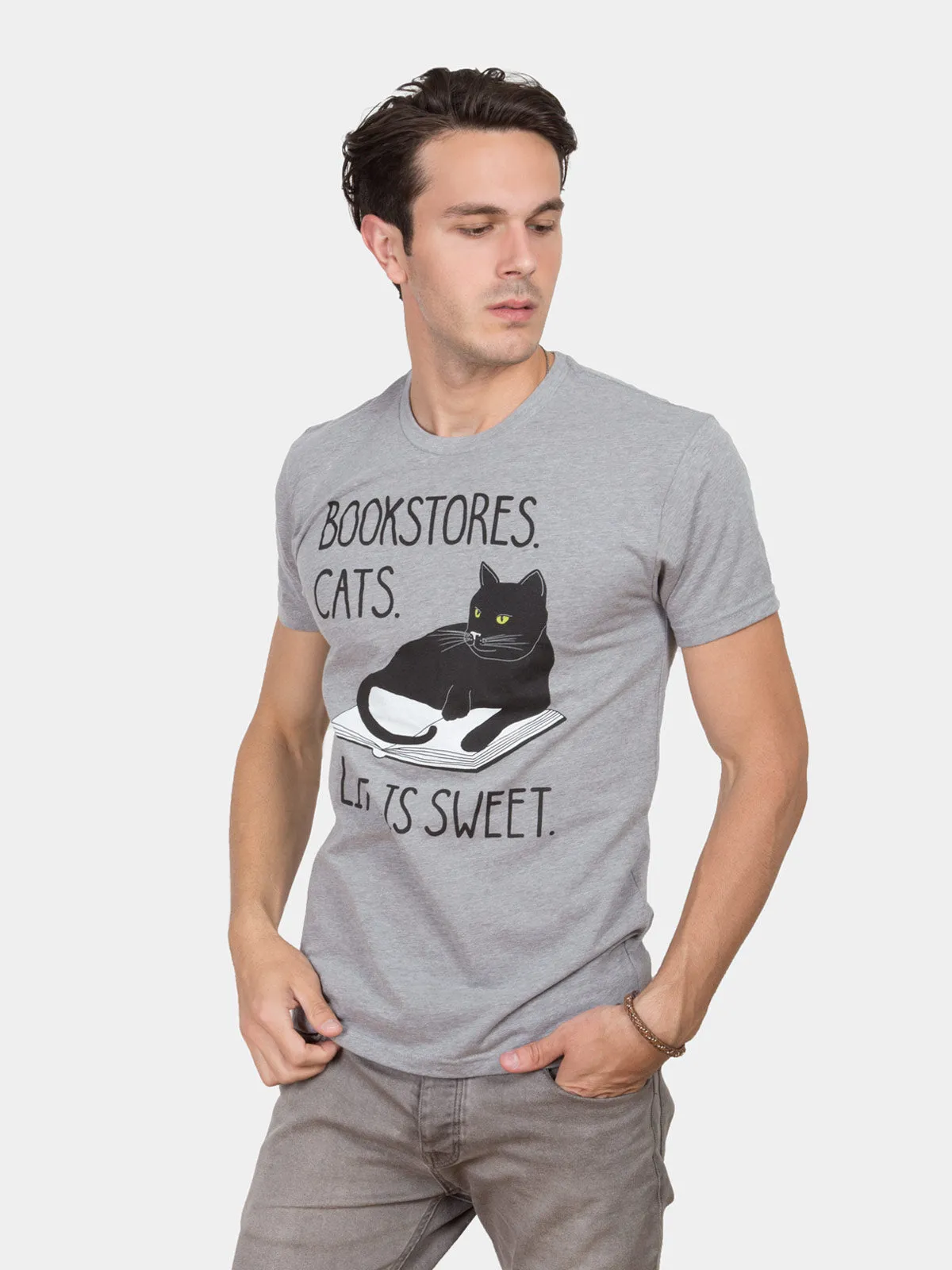 Bookstore Cats Unisex T-Shirt sold by Out of Print product image thumbnail 2