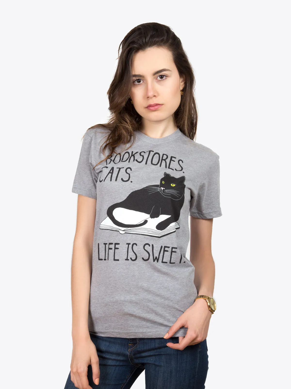Bookstore Cats Unisex T-Shirt sold by Out of Print product image thumbnail 3