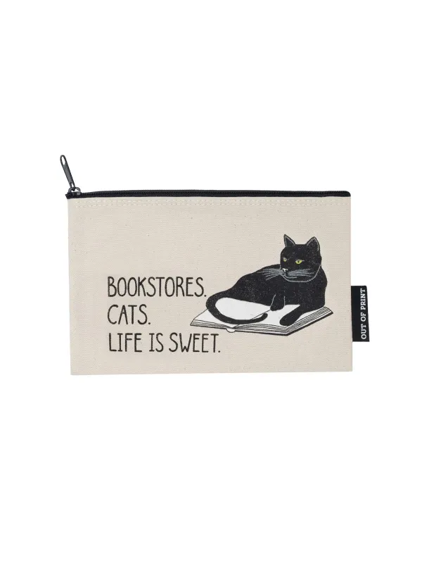 Bookstore Cats pouch made by Out of Print