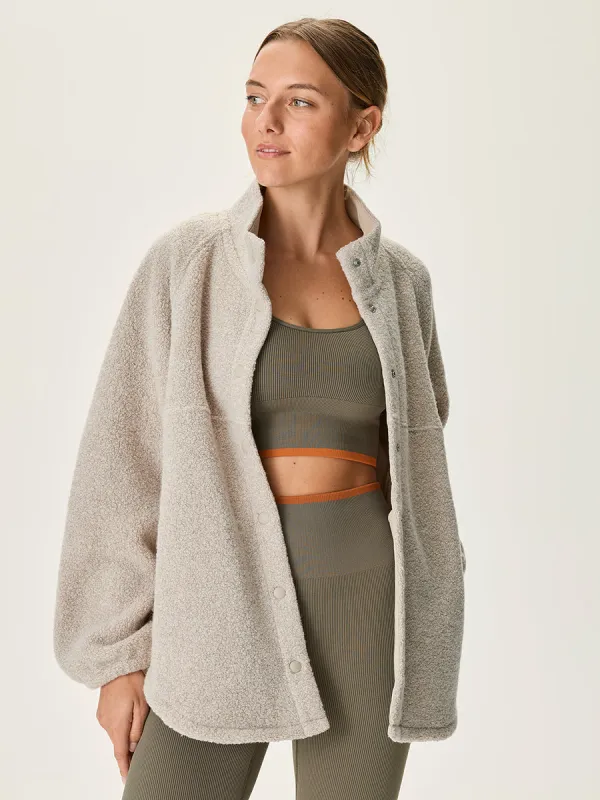 MegaFleece Snap Jacket sold by Outdoor Voices