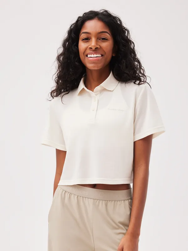Birdie Cropped Polo made by Outdoor Voices