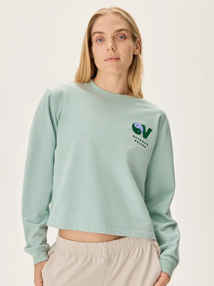 OV Earth Graphic Cotton Terry Cropped Sweatshirt sold by Outdoor Voices product image thumbnail 2