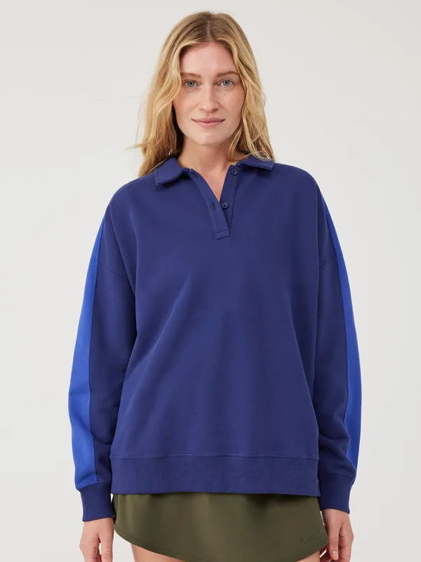 Organic Cotton Terry Polo Sweatshirt sold by Outdoor Voices