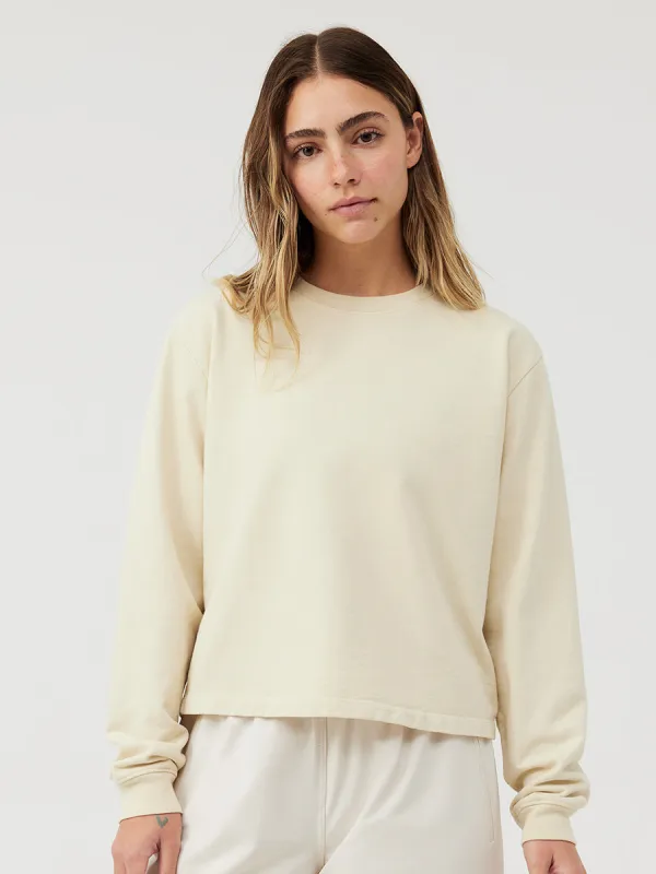 Cotton Terry Cropped Sweatshirt sold by Outdoor Voices
