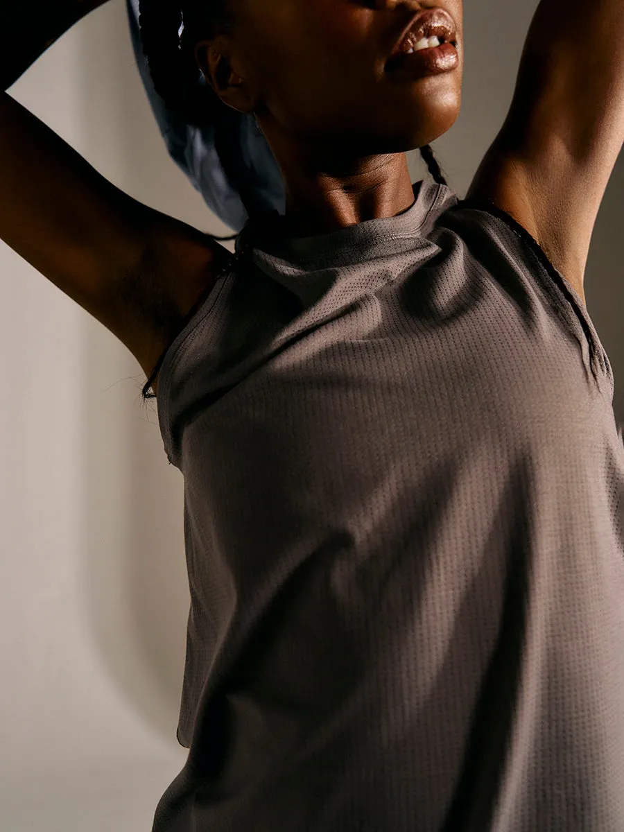 ThinkFast Mesh Muscle Tank sold by Outdoor Voices