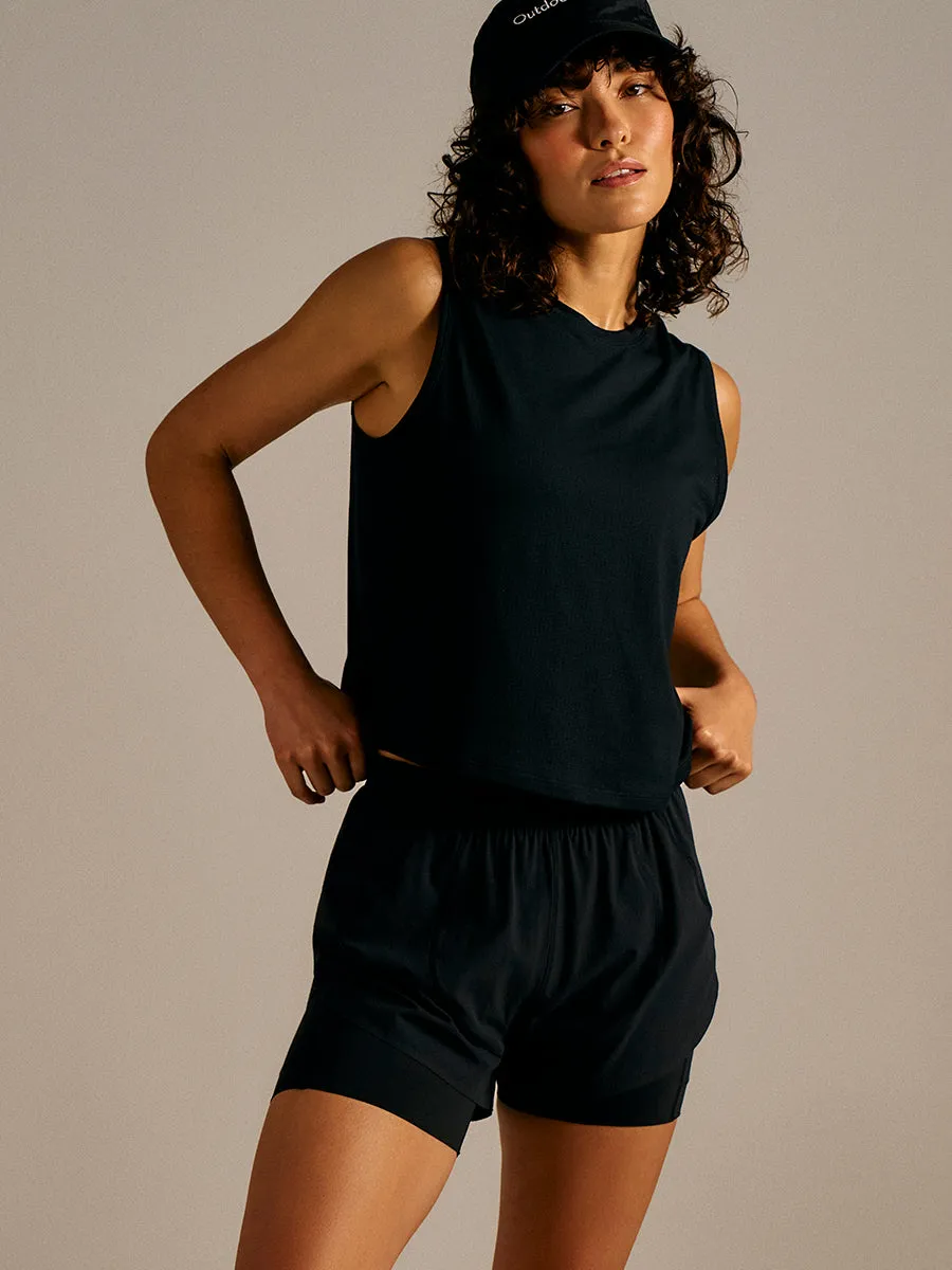 ThinkFast Mesh Cropped Muscle Tank sold by Outdoor Voices