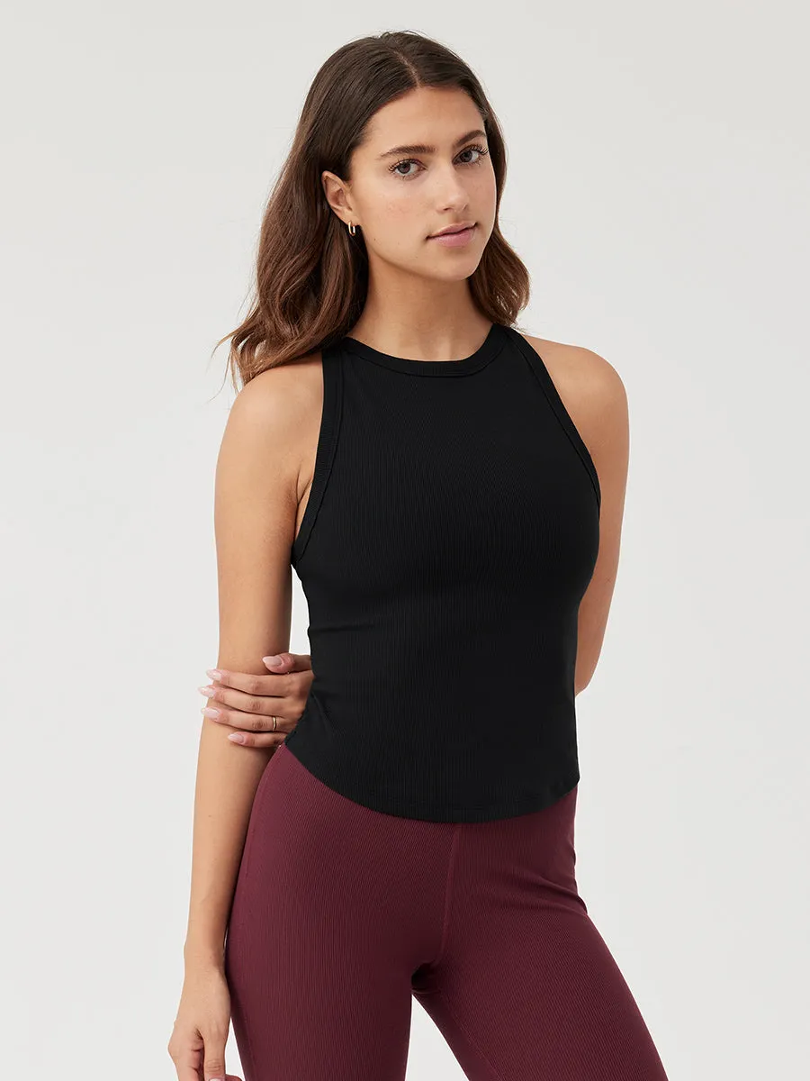 SuperForm Rib High Neck Tank sold by Outdoor Voices