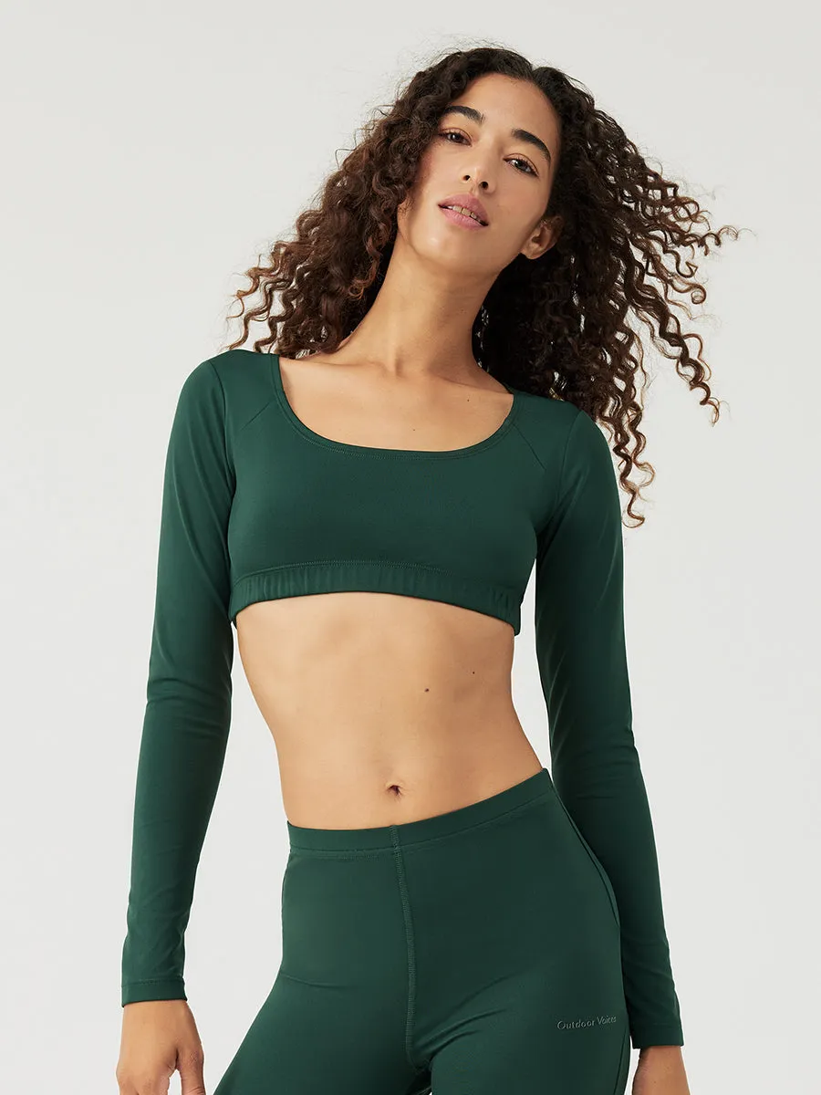 Sculpt Longsleeve Crop Top sold by Outdoor Voices