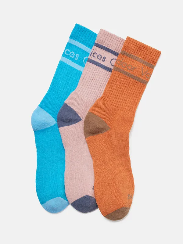 OV Club Crew Sock 3-Pack sold by Outdoor Voices