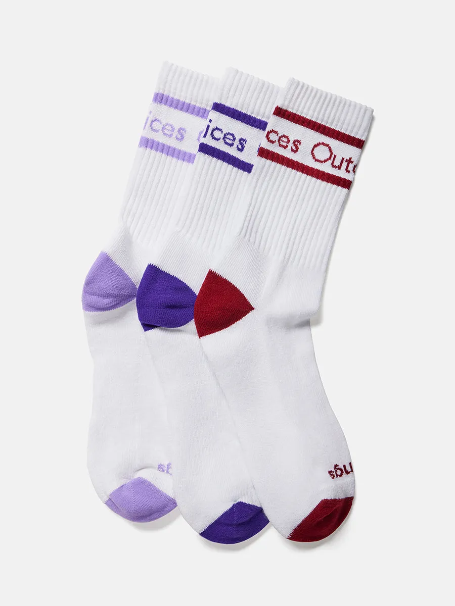 OV Club Crew Sock 3-Pack sold by Outdoor Voices