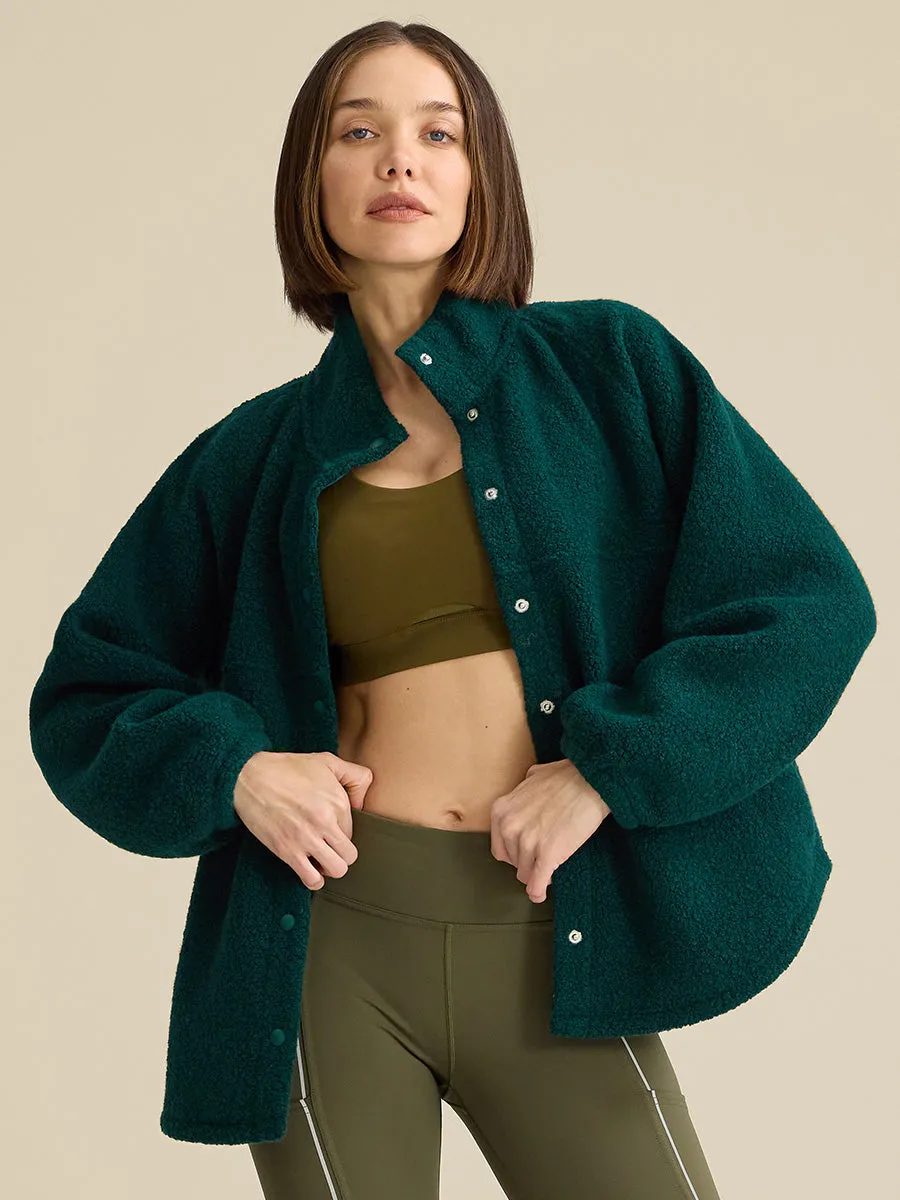 MegaFleece Snap Jacket sold by Outdoor Voices