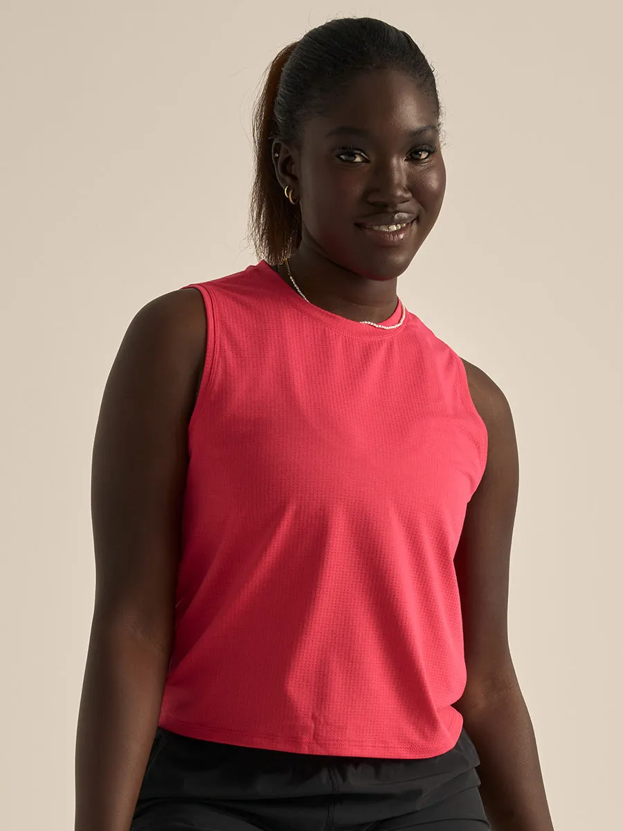 ThinkFast Mesh Cropped Muscle Tank sold by Outdoor Voices product image thumbnail 2