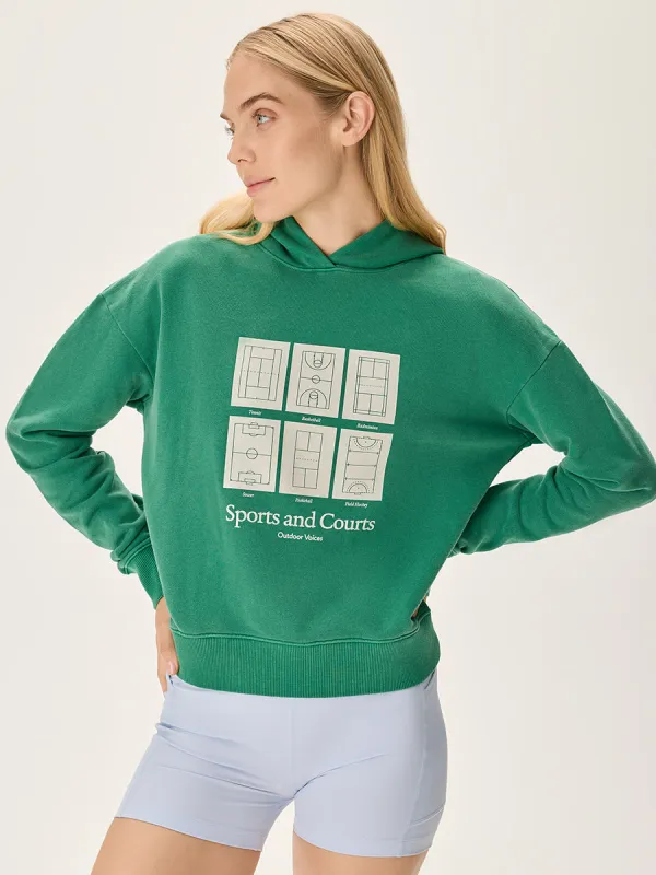 Sports and Courts Organic Cotton Terry Hoodie made by Outdoor Voices