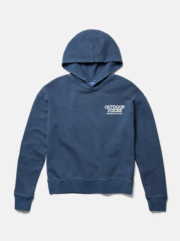 Recreation at Sea Graphic Organic Cotton Terry Shrunken Hoodie made by Outdoor Voices
