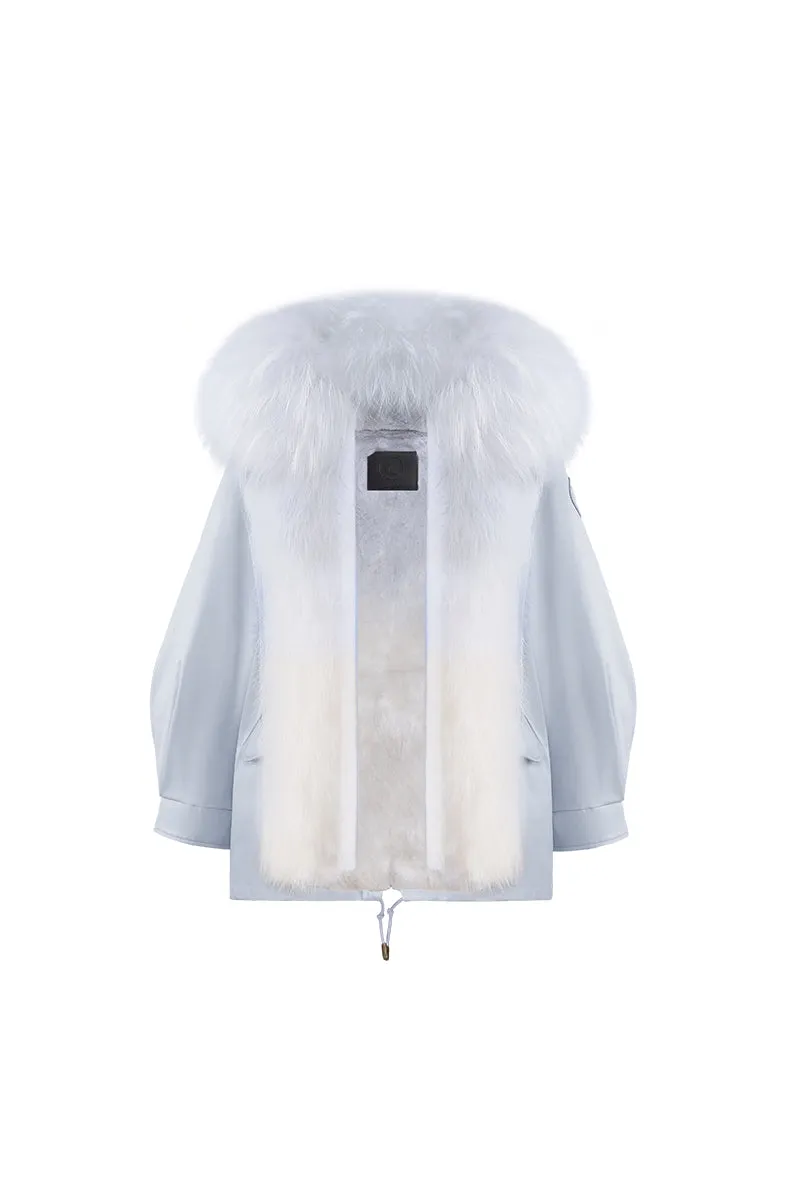 Airy Blue Oversize Parka +Blue Gradient sold by Ozlana