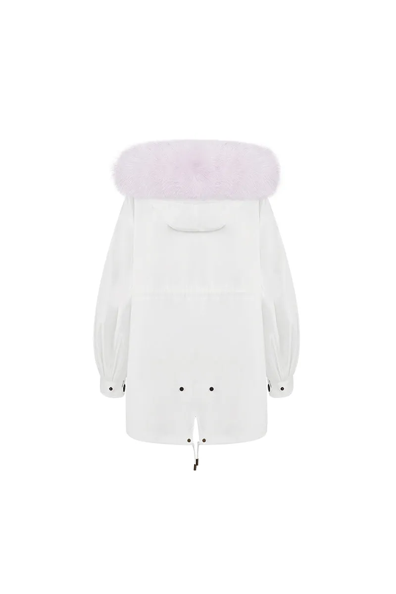 White Oversize Parka+Purple Snow sold by Ozlana product image thumbnail 4