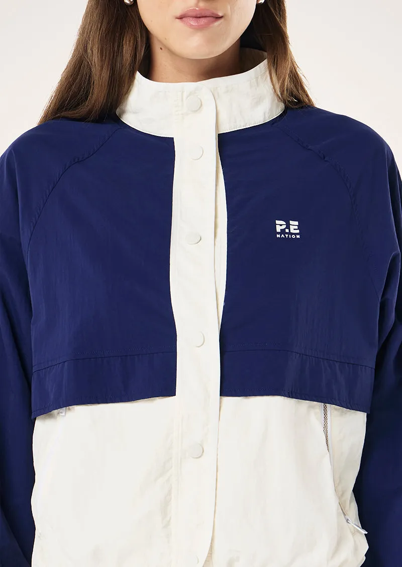 TECHNIQUE SPRAY JACKET IN BRIGHT NAVY sold by P.E Nation product image thumbnail 2