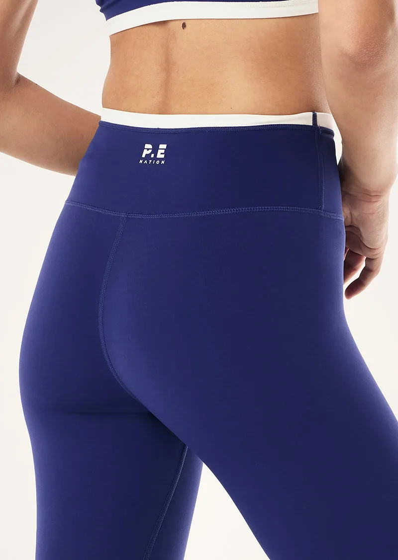 VITA FULL LENGTH LEGGING IN BRIGHT NAVY & WHISPER WHITE sold by P.E Nation product image thumbnail 2