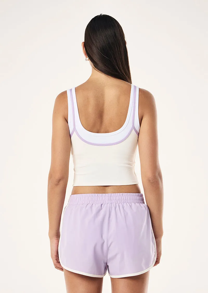 FORWARD TANK IN WHISPER WHITE & VIOLET CRUSH sold by P.E Nation product image thumbnail 3