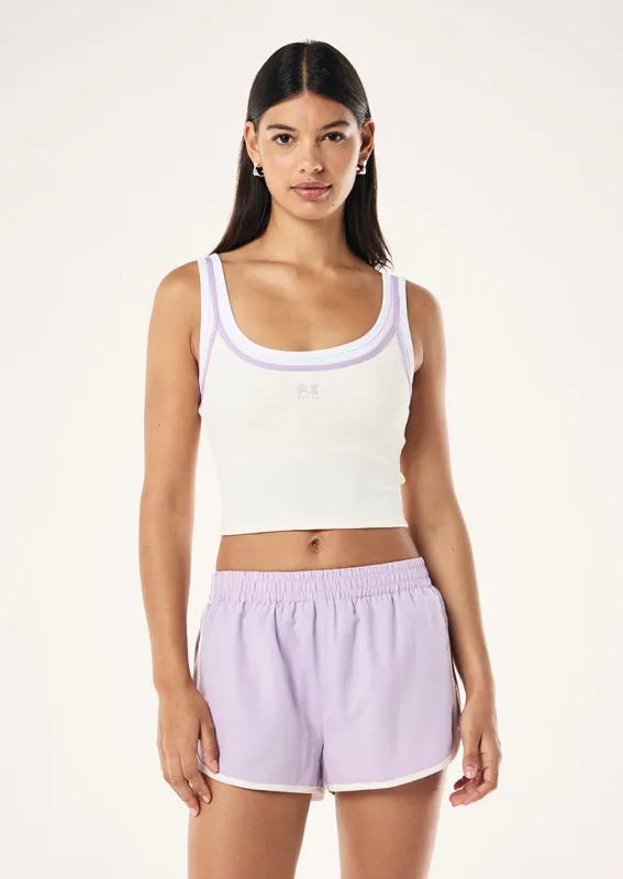 FORWARD TANK IN WHISPER WHITE & VIOLET CRUSH sold by P.E Nation